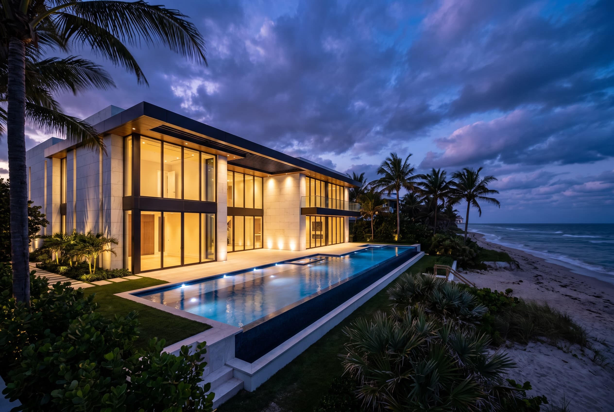 Modern Oceanfront Residence, Miami Beach